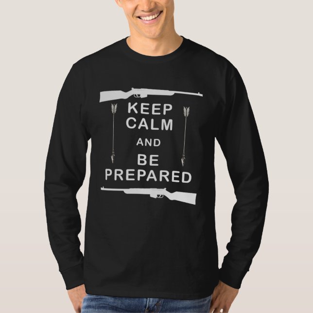 Camiseta Keep Calm And Be Prepared   Prepper Guns (Anverso)