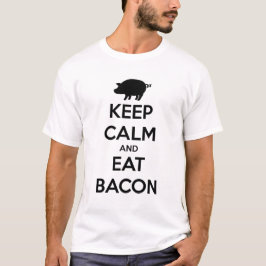 CAMISETA KEEP CALM AND EAT BACON