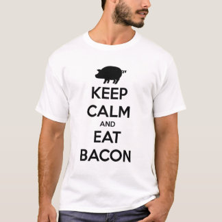 CAMISETA KEEP CALM AND EAT BACON