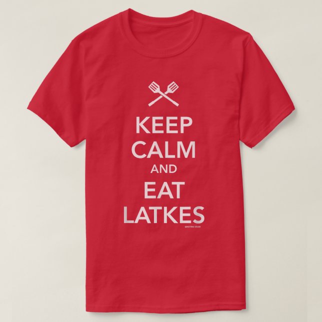 Camiseta Keep Calm and Eat Latkes T-Shirt (Diseño del anverso)
