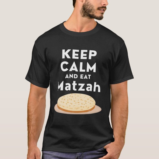 Camiseta Keep Calm And Eat Matzah Passover Quote Matzah Pla (Anverso)