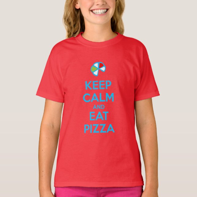 Camiseta Keep Calm and Eat Pizza 1 (Anverso)