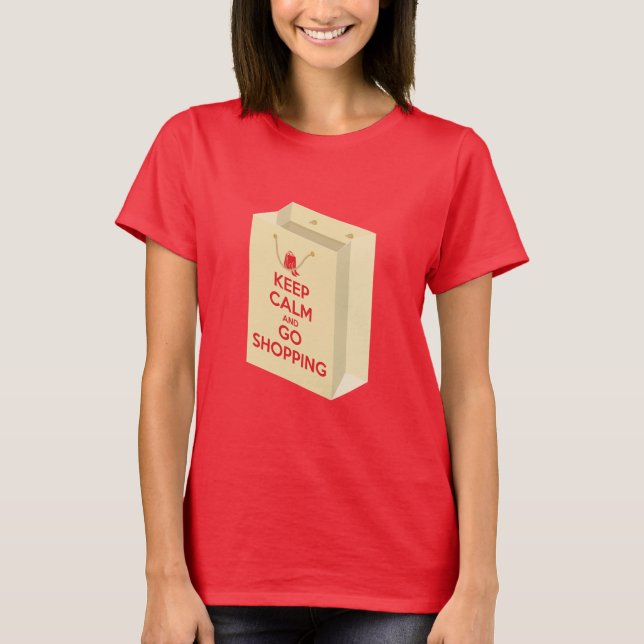 Camiseta Keep Calm and Go Shopping (bag1) (Anverso)