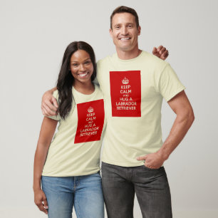 Camiseta Keep Calm and Hug a Labrador Retriever
