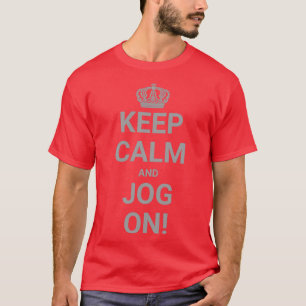 Camiseta Keep Calm and Jog On Silver