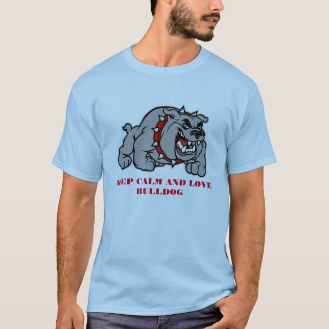 CAMISETA KEEP CALM AND LOVE BULLDOG (Anverso)