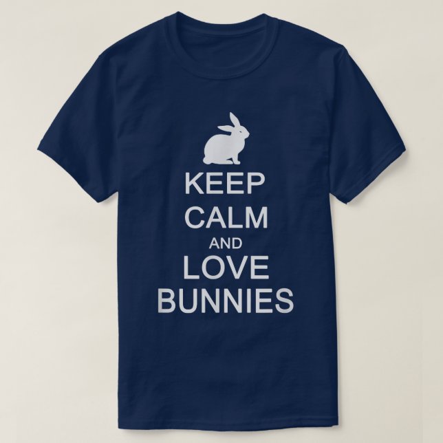 Camiseta Keep calm and love Bunnies  (Diseño del anverso)