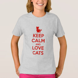 Camiseta Keep Calm and Love Cats