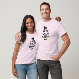 CAMISETA KEEP CALM AND MARRY ON (LES