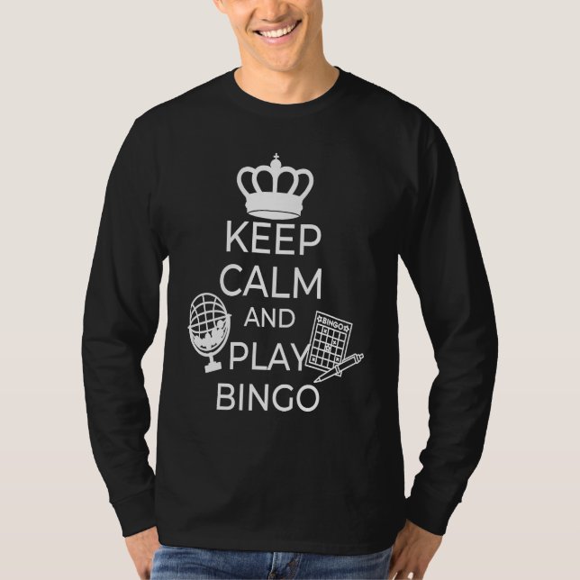 Camiseta Keep Calm And Play Bingo Gamling Casino Bingo  1 (Anverso)