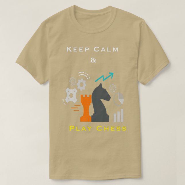 Camiseta Keep Calm and Play Chess TShirt  (Diseño del anverso)