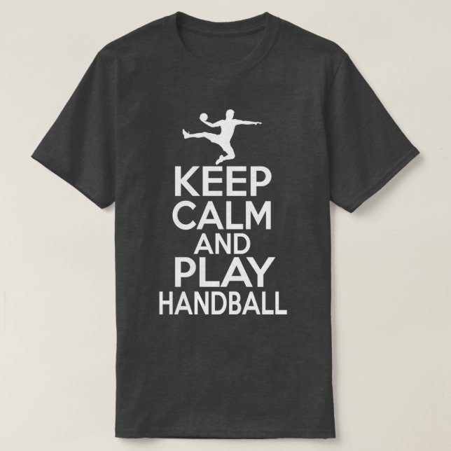 Camiseta Keep calm and play handball 4 (Diseño del anverso)
