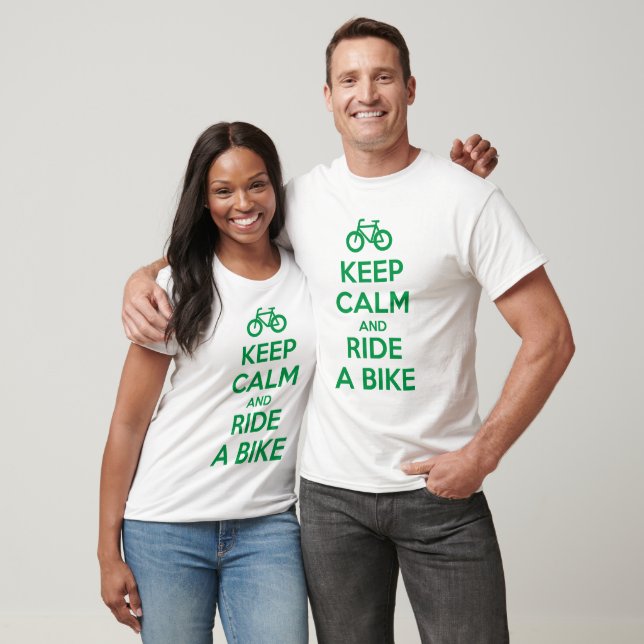 Camiseta Keep Calm and Ride a Bike (Unisexo)