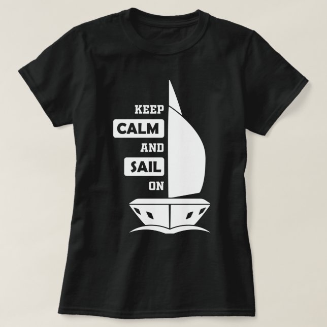 Camiseta Keep calm and sail on (Diseño del anverso)