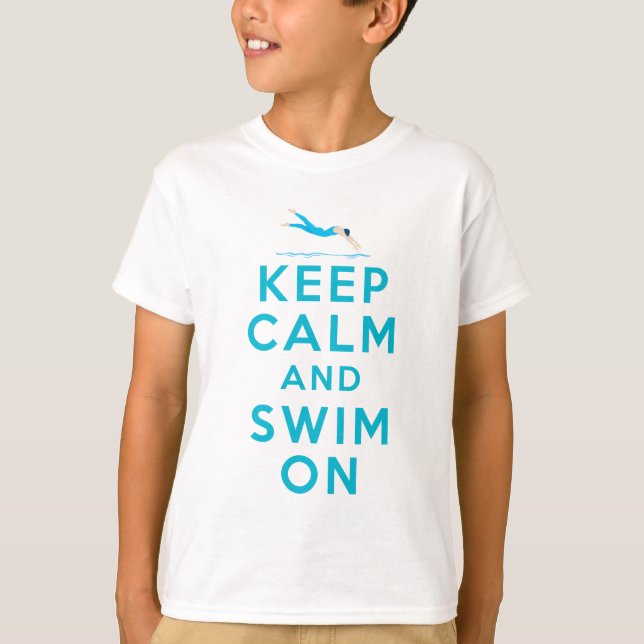 Camiseta Keep Calm And Swim On (Anverso)