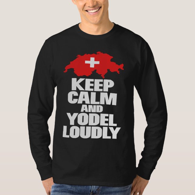 Camiseta Keep calm and yodel folklore lovers novelty (Anverso)