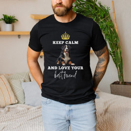 Camiseta Keep Calm Bernese Tee, Bernese Mountain Dog TShirt