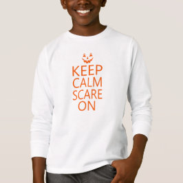 Camiseta Keep Calm Scare On Halloween Unisex Kids Pumpkin