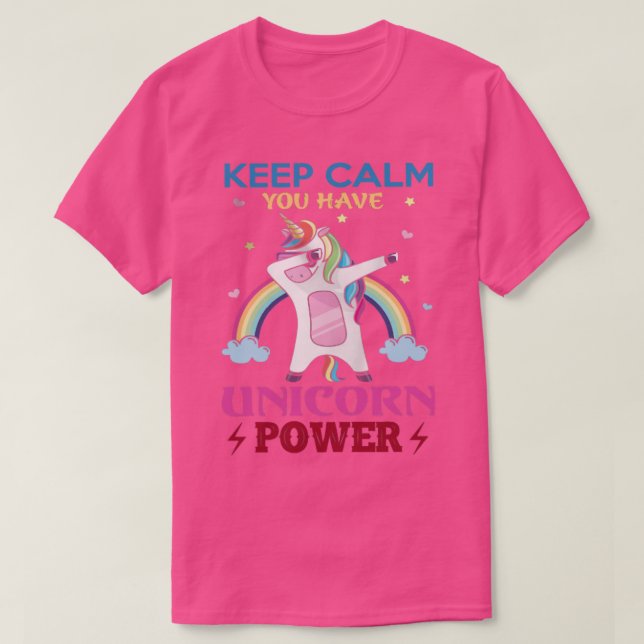 Camiseta kEEP CALM UNICORN POWER (Diseño del anverso)
