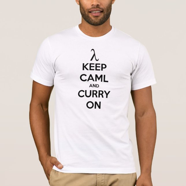 Camiseta Keep Caml and Curry On (Anverso)