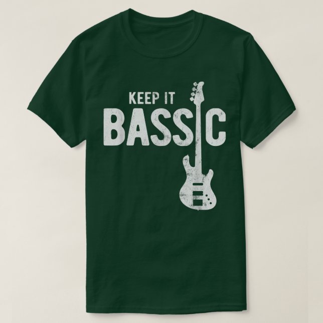 Camiseta Keep It Bassic Guitar Bass Player 1913 (Diseño del anverso)