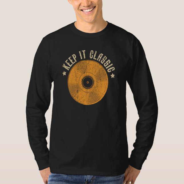 Camiseta Keep It Classic Vinyl Record Player Music (Anverso)