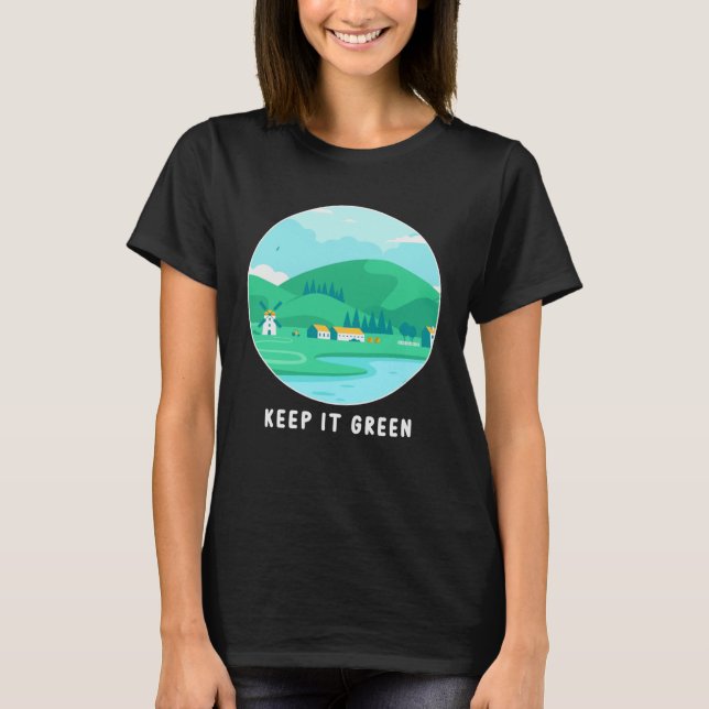 Camiseta Keep It Green Eco friendly Earth Day (Anverso)