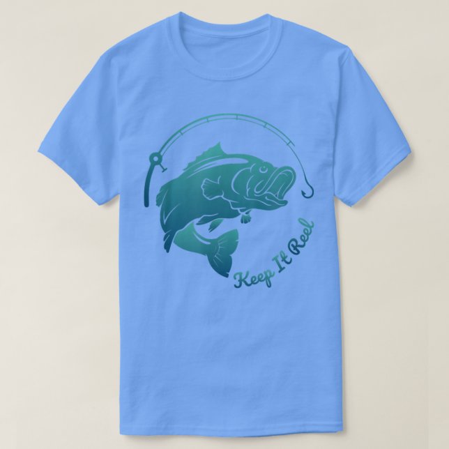 Camiseta Keep It Reel Fishing Hook Cool Fish Angler Fisherm (Diseño del anverso)