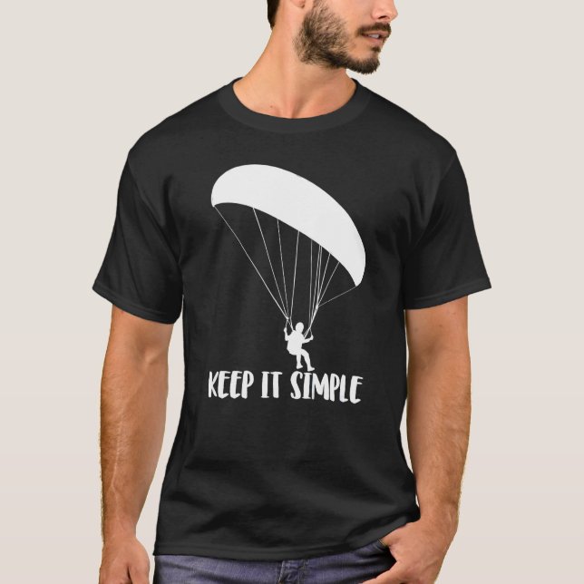 Camiseta Keep It Simple Paragliding  Men Paraglider Adventu (Anverso)