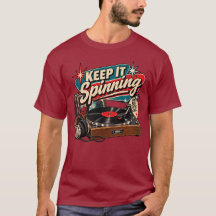 Camiseta Keep It Spinning Retro Tocadiscos de Vini