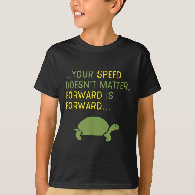Camiseta Keep Moving Forward Turtle - Sitive Motivational M (Anverso)