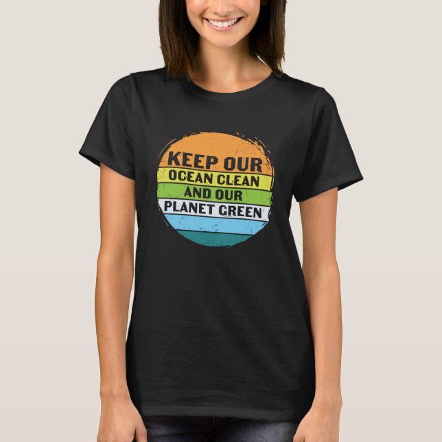Camiseta Keep Our Ocean Clean Recycle  Recycling  Earth Day (Anverso)