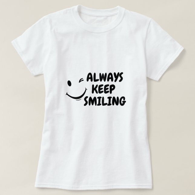 CAMISETA KEEP SMILING (Diseño del anverso)