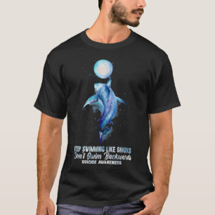 Camiseta Keep Swimming Like Sharks Don t Swim Backwards