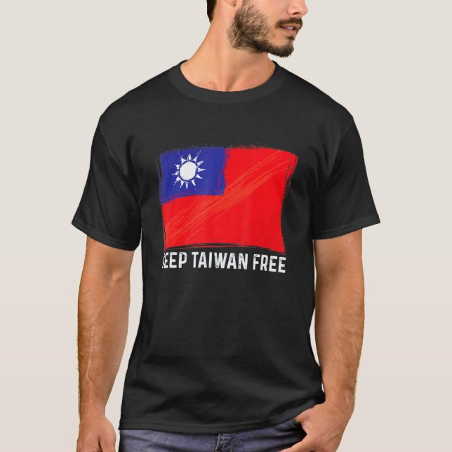 Camiseta Keep Taiwan Free  I Keep You Safe West Taiwan Chin (Anverso)