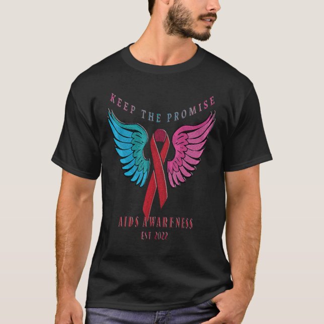 Camiseta Keep The Promise World Aids Day Red Ribbon Awarene (Anverso)