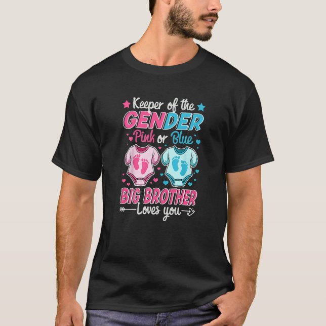 Camiseta Keeper of Gender Revelan Pink O Blue Big Brother L (Anverso)