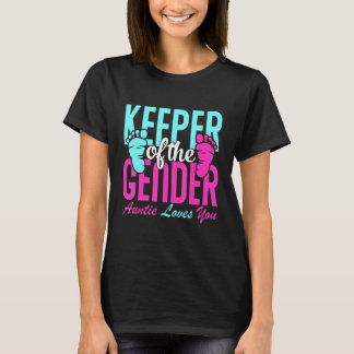 Camiseta Keeper Of The Gender Auntie Loves You Gender Revea