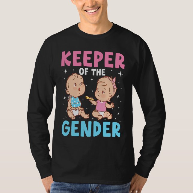 Camiseta Keeper of the Gender Baby Party Gender Reveal Anno (Anverso)