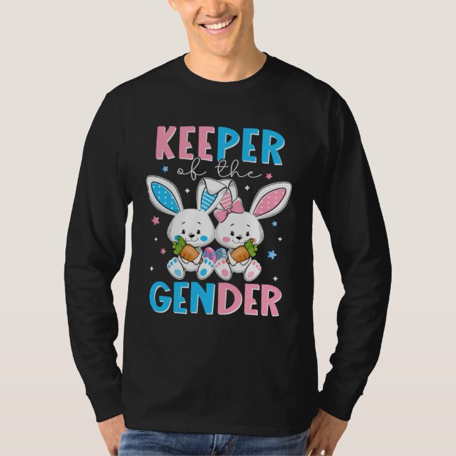 Camiseta Keeper Of The Gender Boy Or Girl Easter Bunny Gend (Anverso)