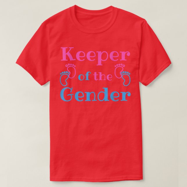 Camiseta Keeper of the gender Cute Gender Reveal Party Idea (Diseño del anverso)
