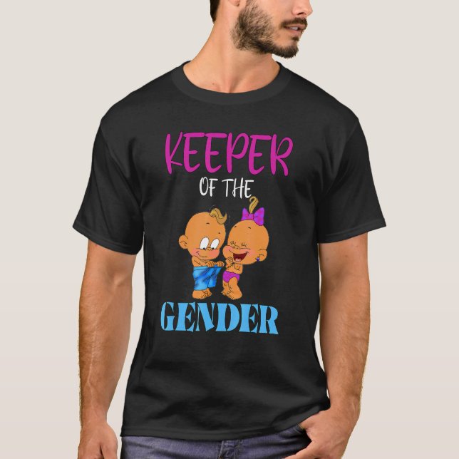 Camiseta Keeper Of The Gender Ethnic Gender Reveal Party Bl (Anverso)