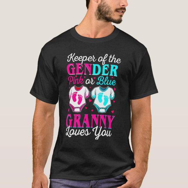 Camiseta Keeper of the Gender Granny Loves You Gender Revea (Anverso)