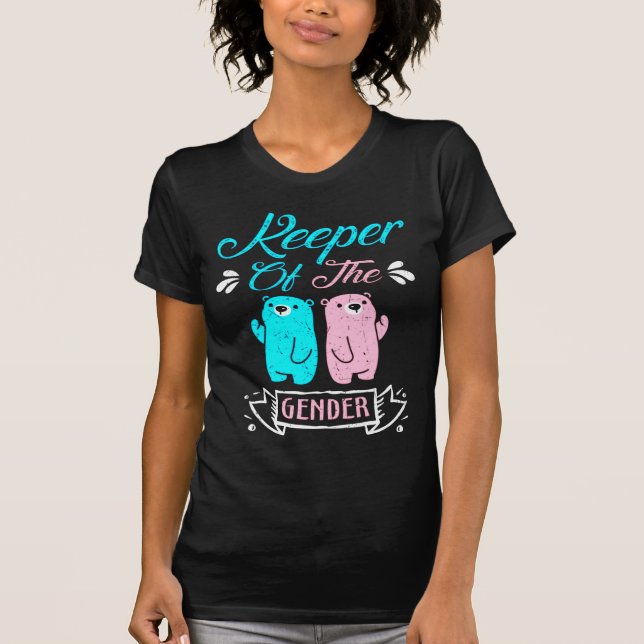 Camiseta Keeper of the Gender Pink and Blue Teddy Bear (Anverso)