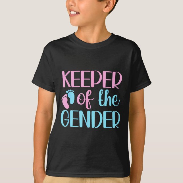 Camiseta Keeper Of The Gender Pregnancy Announcement Gender (Anverso)