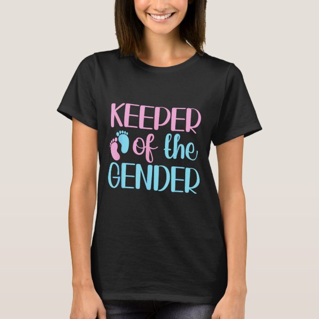 Camiseta Keeper Of The Gender Pregnancy Announcement Gender (Anverso)