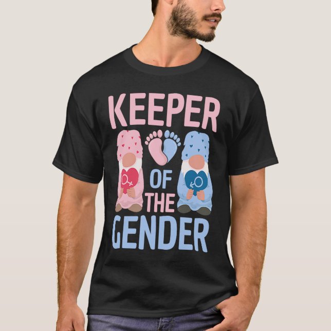 Camiseta Keeper Of The Gender Reveal Announcement Baby Show (Anverso)
