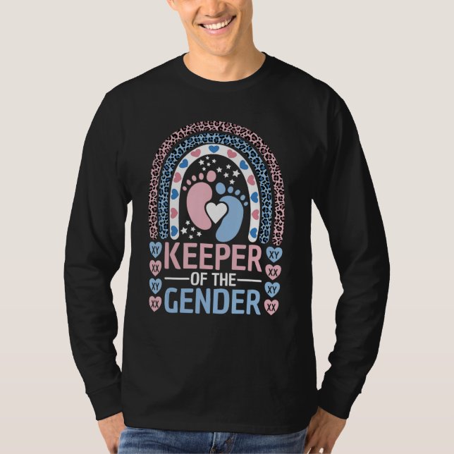 Camiseta Keeper Of The Gender Reveal Announcement Baby Show (Anverso)