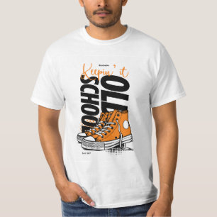 Camiseta Keepin’ It Old School – Retro Orange Snea