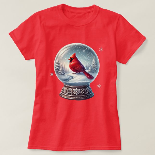 Camiseta Keepsake, el cardenal de invierno (Diseño del anverso)